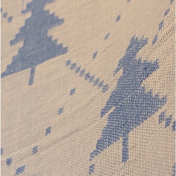 Tree Loom Weave Travel Blanket Scarf Wrap Big Sky BLUE NEW 2 Side Jacquard - Picture 5 of 14